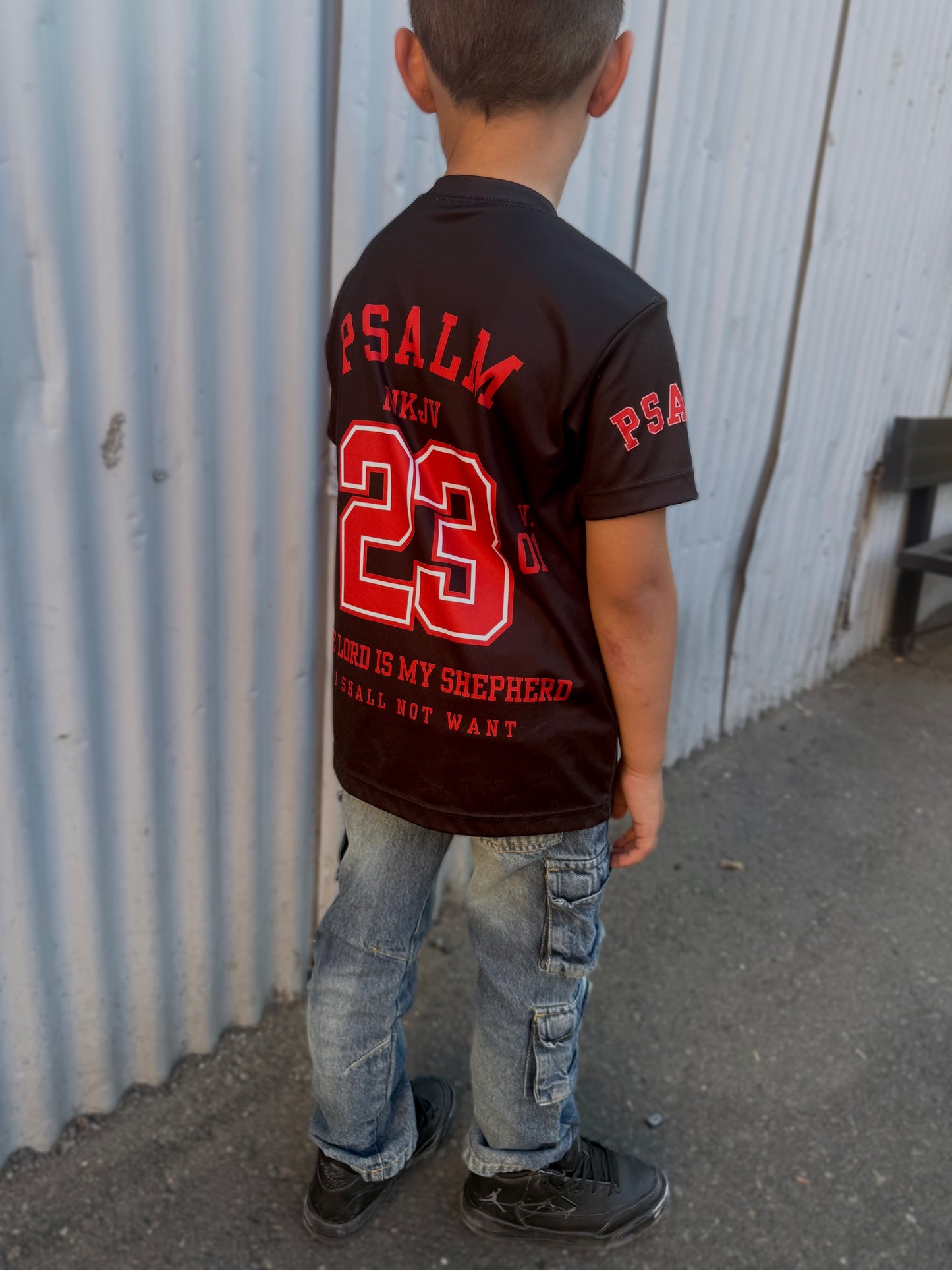 “Little Kid” Psalm 23 Jersey (Red)