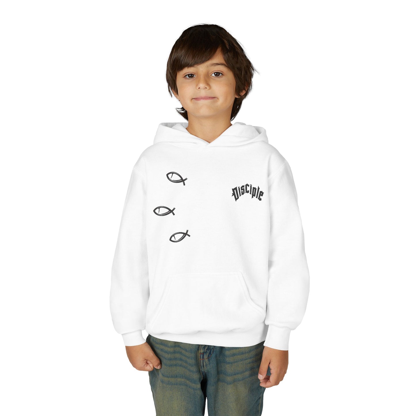 Youth Disciple White Hoodie