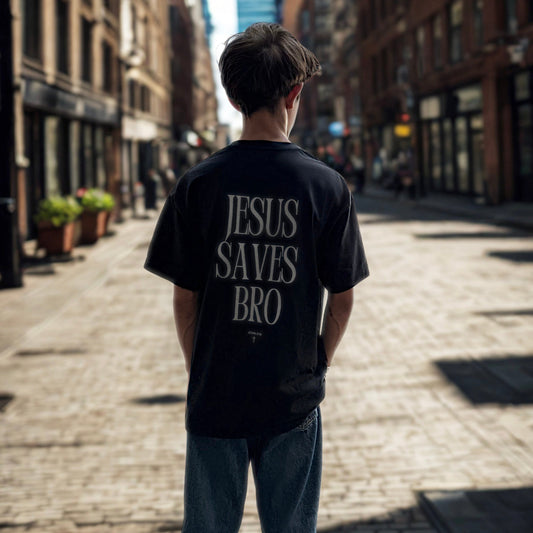 Big Kid Jesus Saves Bro Boxy Tee
