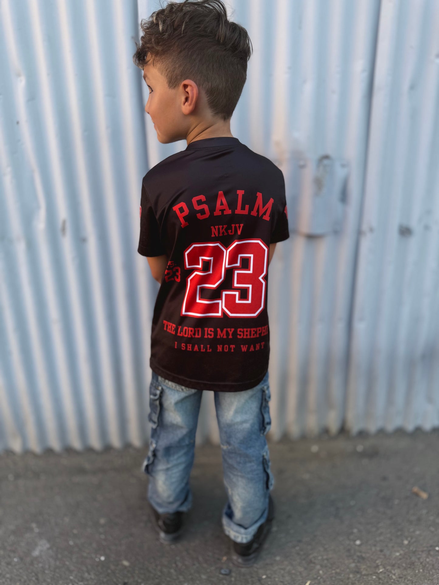 “Little Kid” Psalm 23 Jersey (Red)